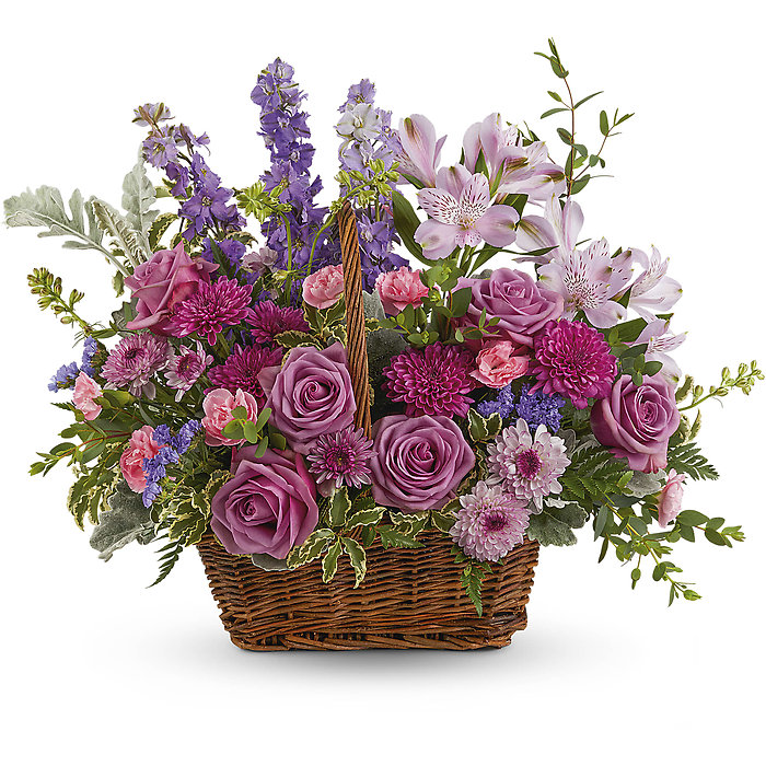 Lavender Meadow Basket Bouquet