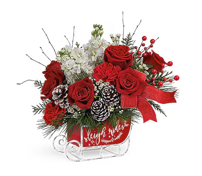 Teleflora\'s Christmas Day Sleigh Bouquet
