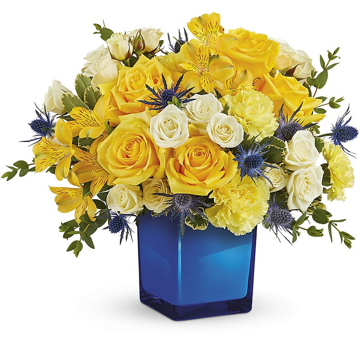 Golden Blue Bouquet