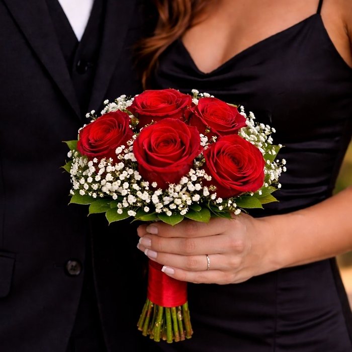 Small Rose Handtied Bouquet