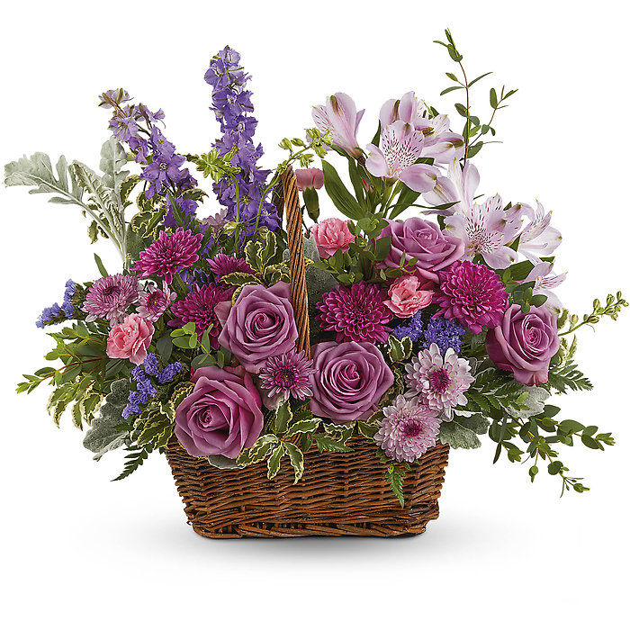 Lavender Meadow Basket Bouquet