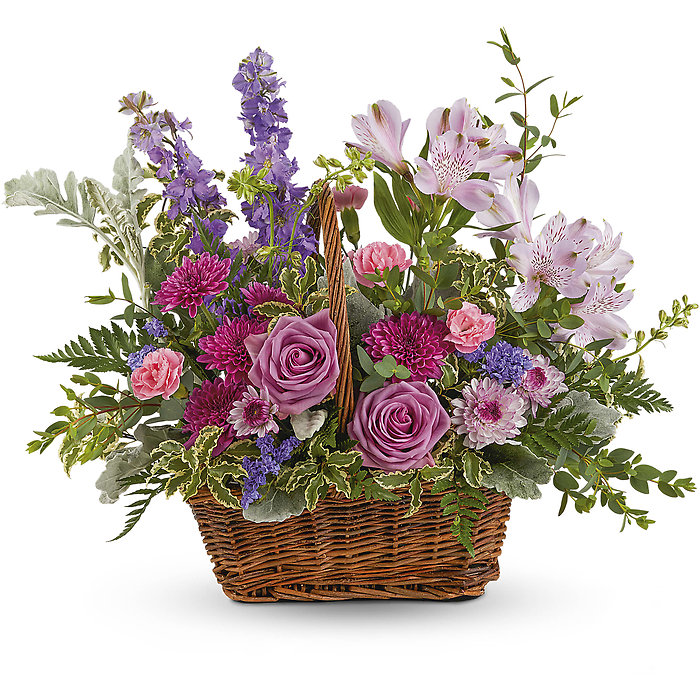 Lavender Meadow Basket Bouquet