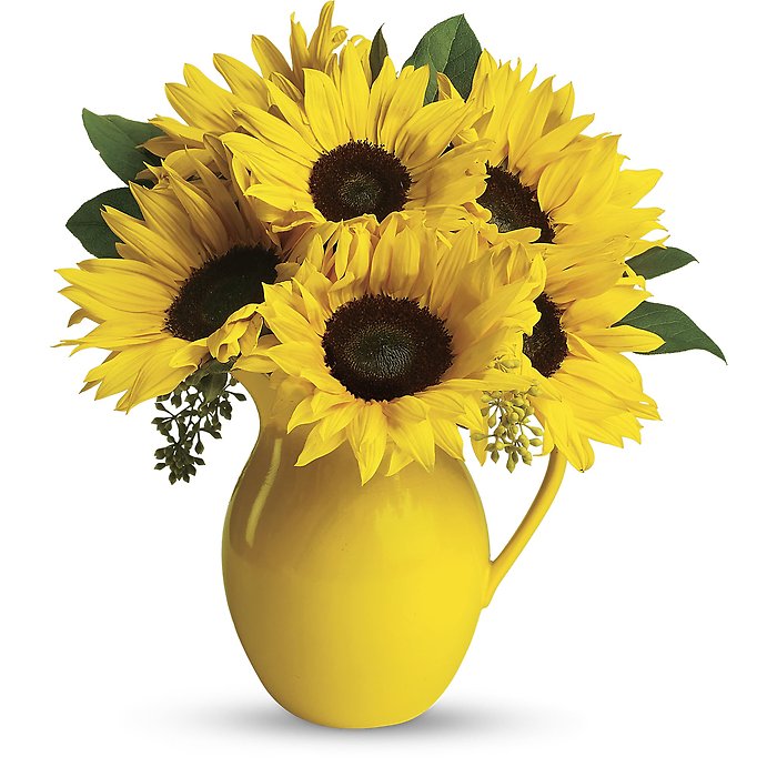Sunny Day Pitcher of Sunflowers