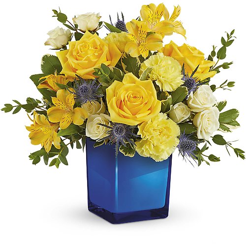 Golden Blue Bouquet
